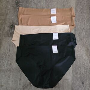 5 Auden Invisible Edge No Show Bikini Underwear Womens Size L 12-14 New